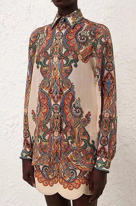 “Sole d’Ornamento” Baroque Paisley Skirt Set