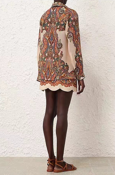 “Sole d’Ornamento” Baroque Paisley Skirt Set