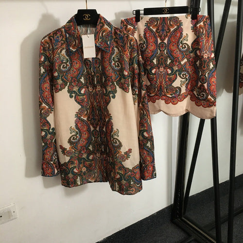 “Sole d’Ornamento” Baroque Paisley Skirt Set