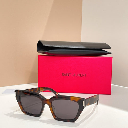 Saint Laurent “Rive Droite” Sculpted Cat-Eye Sunglasses – Multiple Colorways