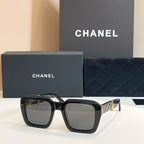 Chanel Quilted-Arm Oversized Square Sunglasses – Multi-Color Collection