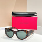 Saint Laurent “Soleil Muse” Curved Cat-Eye Sunglasses – Luxe Edition