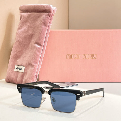 Miu Miu “Velvet Avenue” Retro Square Sunglasses – Gradient Luxe Series