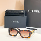 Chanel Rectangulaire ’23 Sunglasses – Quilted Gold Chain Edition