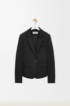 Loewe Noir Cinch-Back Cropped Blazer