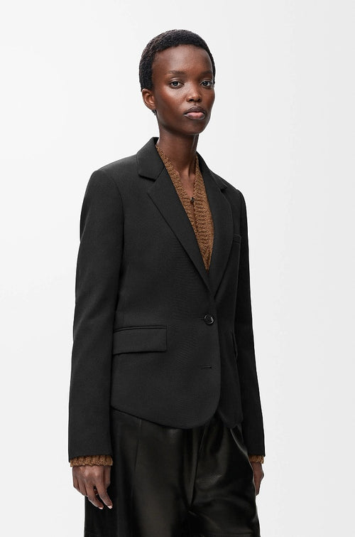 Loewe Noir Cinch-Back Cropped Blazer