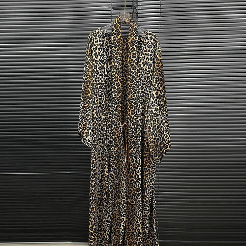 “Nocturne Sauvage” Leopard Cami & Robe Lounge Set