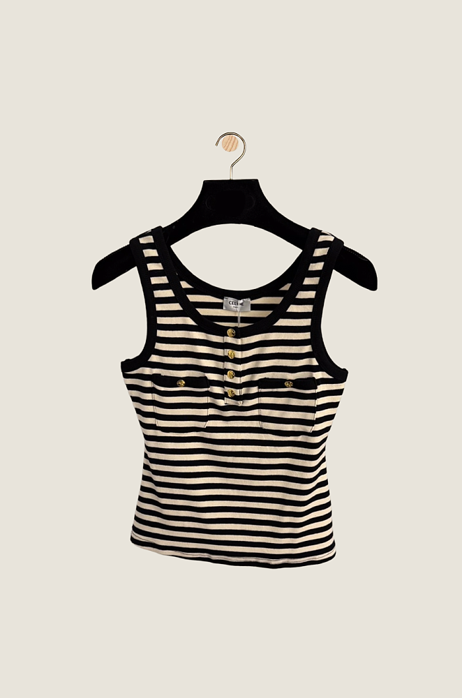 Celine／セリーヌタンク Celine Paris Nautique Knit Tank – LUXE LIVING FASHIONS