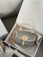 Dior Bobby East-West Bag in Blue Dior Oblique Jacquard