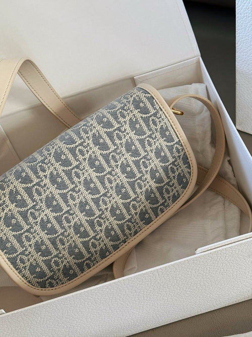 Dior Bobby East-West Bag in Blue Dior Oblique Jacquard