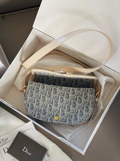 Dior Bobby East-West Bag in Blue Dior Oblique Jacquard