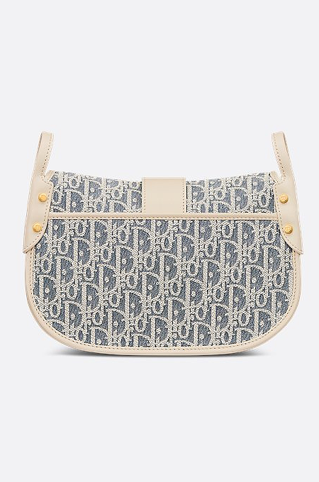 Dior 30 Montaigne Medium Satchel in Blue Dior Oblique Jacquard
