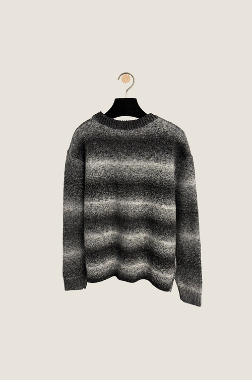 Chanel Noir Ombre Bow Knit Sweater