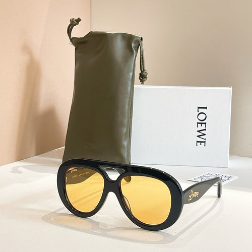 Loewe Curved-Frame Statement Sunglasses