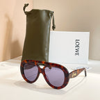 Loewe Curved-Frame Statement Sunglasses