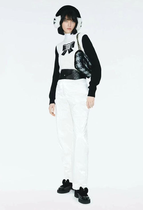 Chanel Iconic Bow Intarsia Knit Sweater