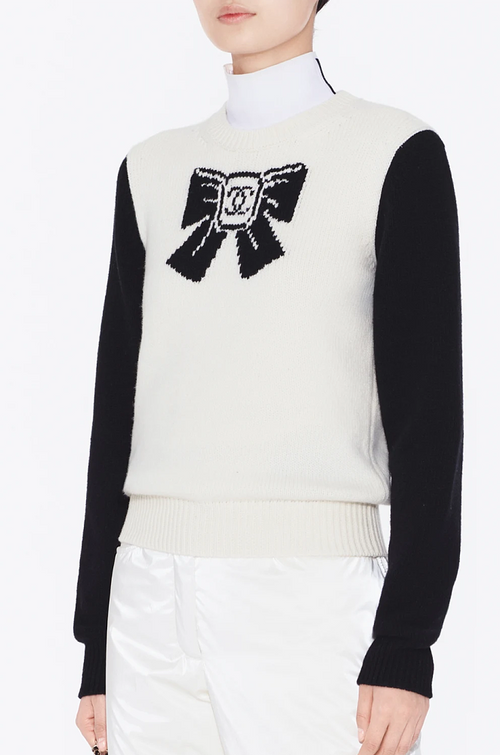 Chanel Iconic Bow Intarsia Knit Sweater