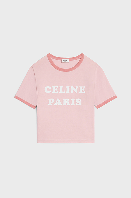Celine Paris Contrast Ringer Tee in Baby Pink – LUXE LIVING FASHIONS