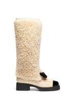 Chanel Shearling Camellia Long Boots