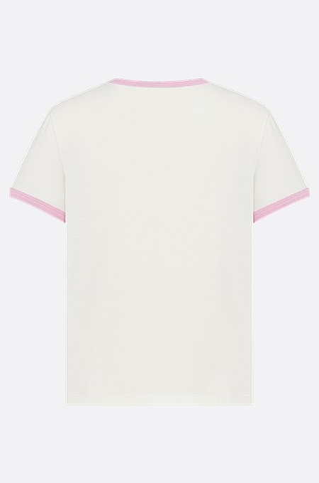 Dioriviera Star-Embroidered Ringer T-Shirt by Christian Dior