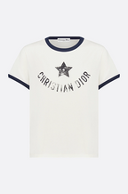 Dioriviera “Christian Dior Star” Ringer Tee in Navy & White