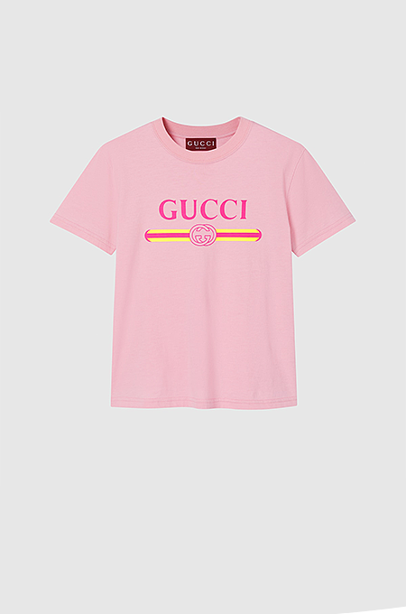 “Rosé Emblem” Vintage Gucci Logo Tee – Pink