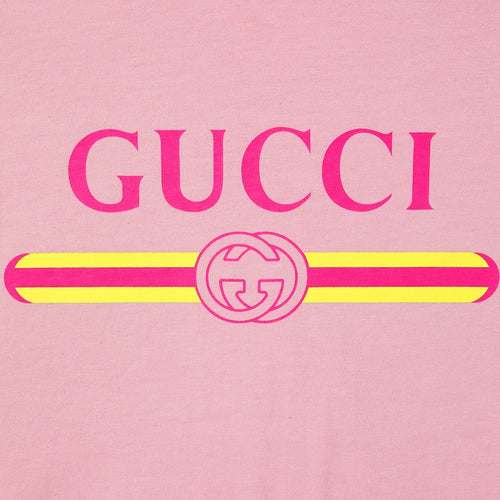 “Rosé Emblem” Vintage Gucci Logo Tee – Pink