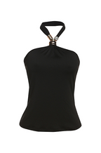 “Nera Aurelia” Sculpted Halter Jewel Top