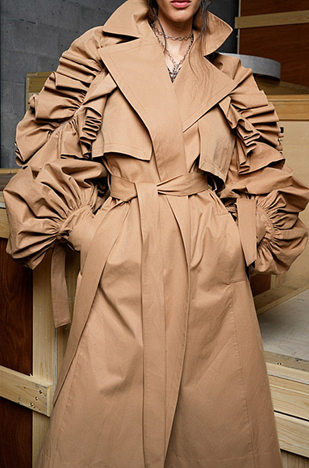 'Lourdes' Luxury Trench Coat