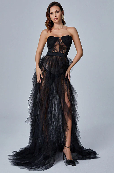 'Dorothy Tulle' Dress in Black