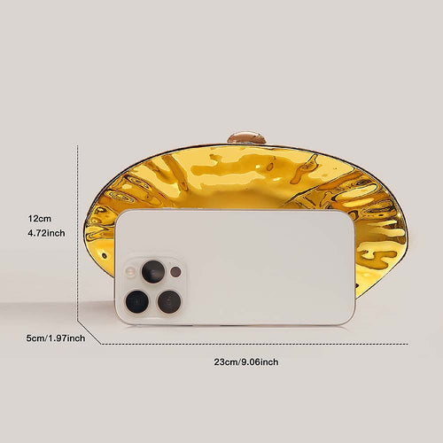 “Onda Luxe” Molten Mirror Clutch
