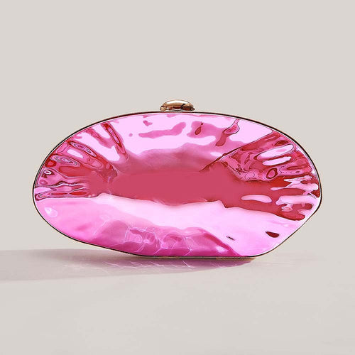 “Onda Luxe” Molten Mirror Clutch