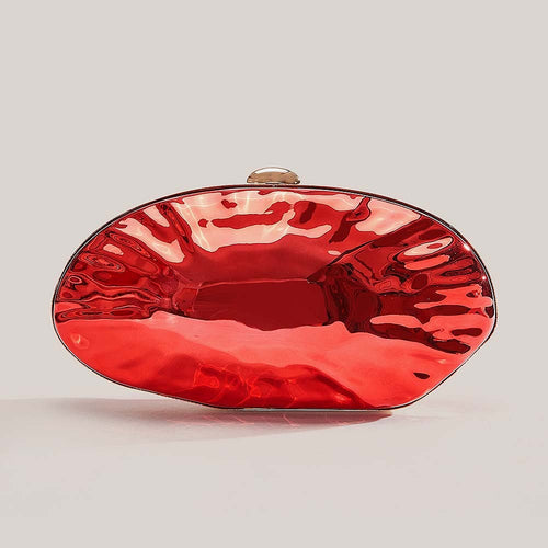 “Onda Luxe” Molten Mirror Clutch
