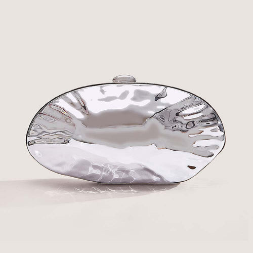 “Onda Luxe” Molten Mirror Clutch