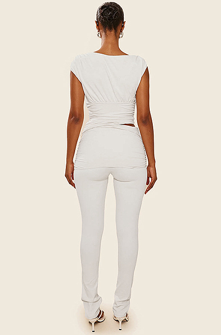 “Noire d’Ivoire”Sculpted Jersey Pant Set