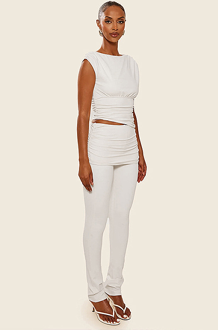 “Noire d’Ivoire”Sculpted Jersey Pant Set