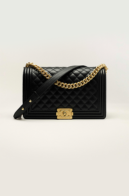 “Boy de Minuit” Medium Quilted Lambskin Shoulder Bag Inspired by the Iconic CHANEL Boy Bag