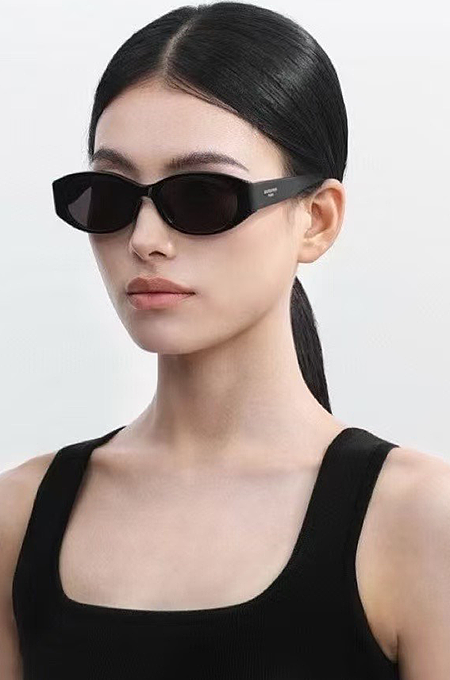 Balenciaga “Nuvogue” Cat-Eye Oval Sunglasses