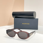 Balenciaga “Nuvogue” Cat-Eye Oval Sunglasses