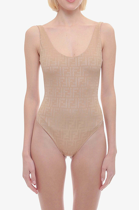 “Nuda Iconica” FF Monogram One-Piece by Fendi