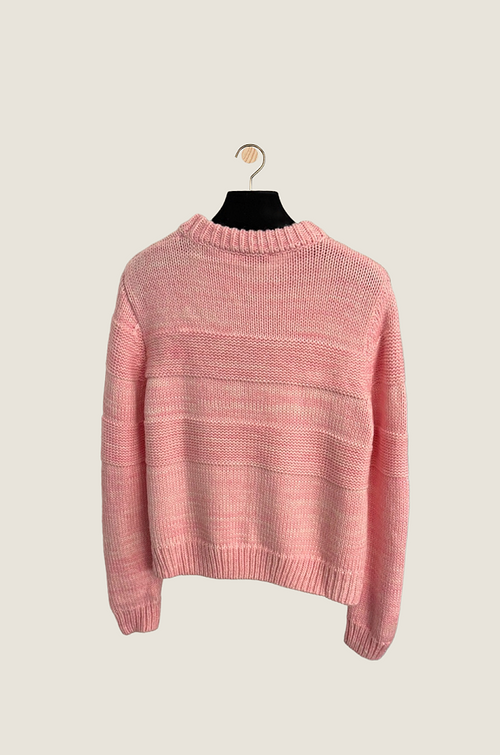 Chanel Rose Signature Knit Sweater
