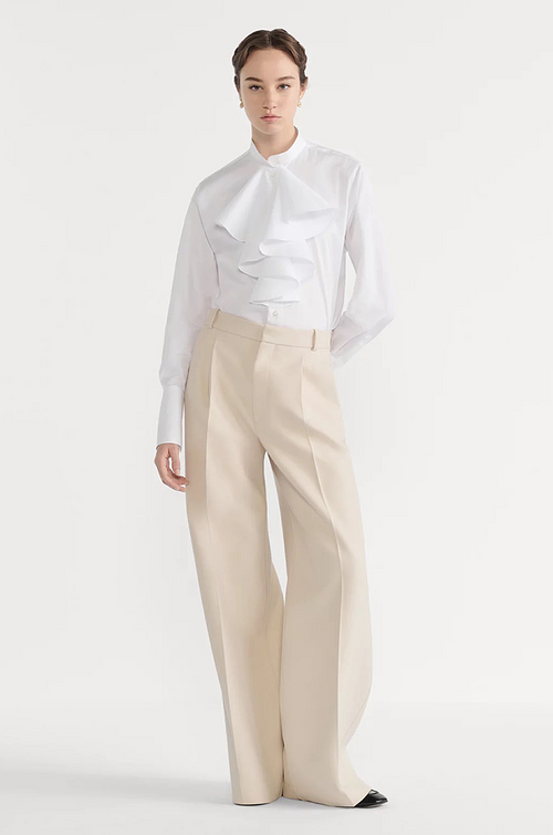 Dior Cascading Ruffle Silk Blouse