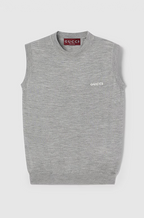 “Argento Linea” Embroidered Logo Sleeveless Top