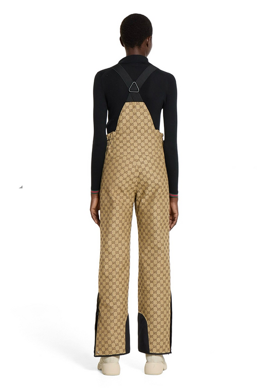 Gucci Monogram Technical Overalls with Adjustable Suspenders