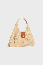 “Riviera Solstice” Raffia Triangle Tote by Celine