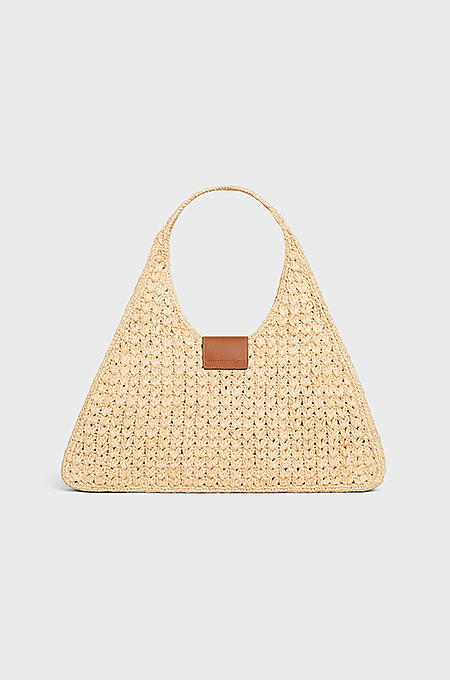 “Riviera Solstice” Raffia Triangle Tote by Celine