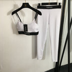 Tom Ford “Signature Motion” Bralette & Legging Set – White Noir