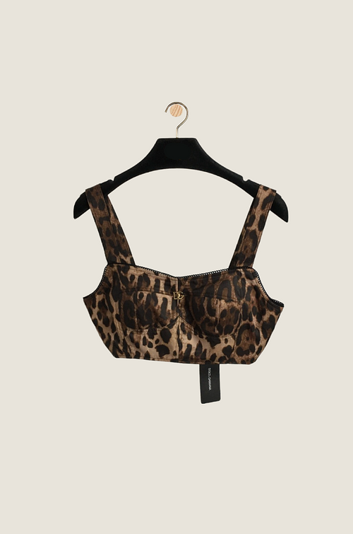Dolce & Gabbana “Selvaggia” Leopard Corset & Skirt Set