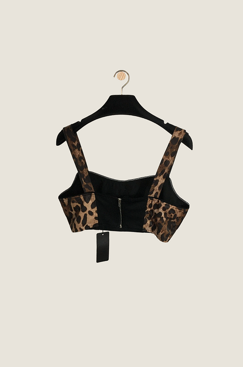 Dolce & Gabbana “Selvaggia” Leopard Corset & Skirt Set