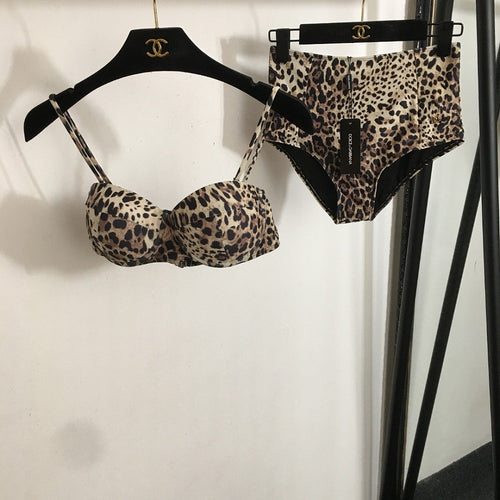 “Selvaggia Classica” High-Waist Leopard Bikini by Dolce & Gabbana